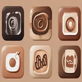 aesthetics brown instagram highlight icons