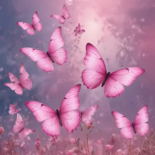 pink butterflies png