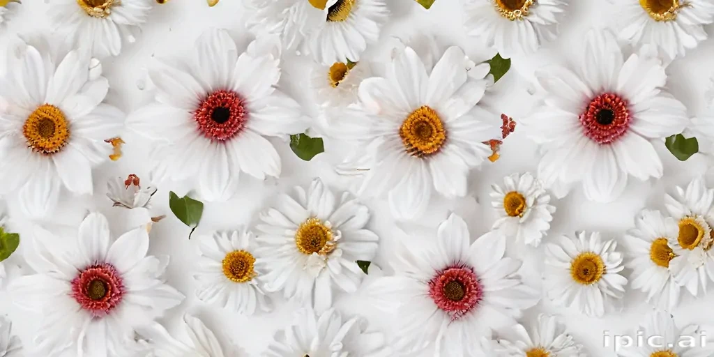 flowers with white background