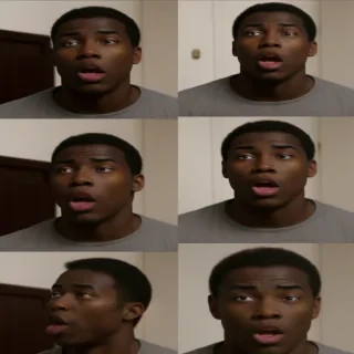 black guy suprised