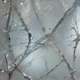 cracked glass transparent