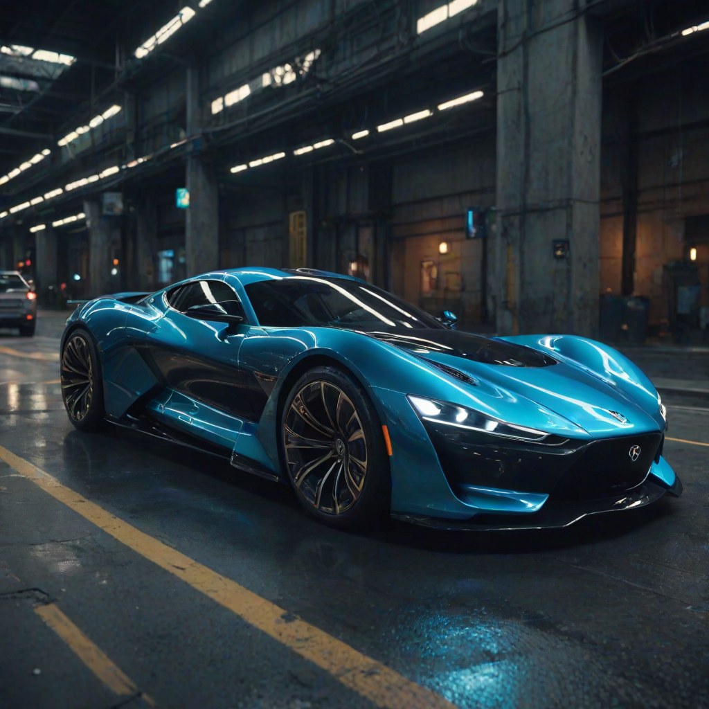 cinematic film still snake, A futuristic car, rendered in lush digital art, showcases a sleek, aerodynamic design with curved lines and sharp angles, evoking a sense of high-speed velocity. The metallic  body glimmers in the light, accentuated by neon  accents that pulse with an otherworldly energy. The wheels, a mesmerizing blend of chrome and carbon fiber, appear to rotate in mid-air, as if defying gravity. Against a backdrop of deep, electric blue, the car seems to embody the essence of innovation and progress, transporting the viewer to a world of tomorrow. ImgFixerPre0.3 <lora:more_details:1> . shallow depth of field, vignette, highly detailed, high budget, bokeh, cinemascope, moody, epic, gorgeous, film grain, grainy