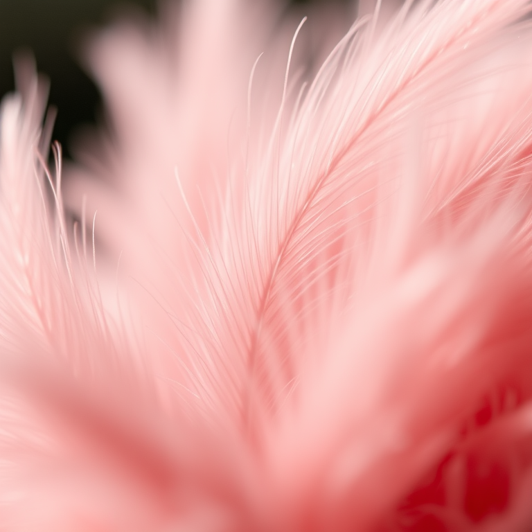 macro shot of soft, feathery textures with high detail, f/2.8 aperture, ISO 100, 50mm lens, natural light, shallow depth of field, focus on foreground elements, high-resolution digital camera