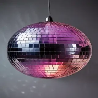 transparent disco ball