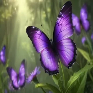 purple butterflies