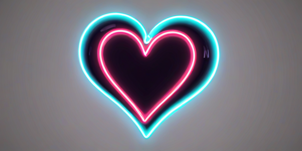 neon heart png