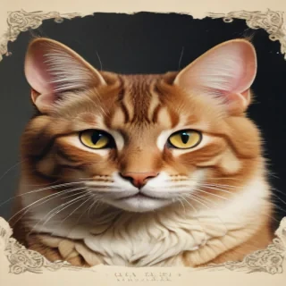 vintage cat illustration