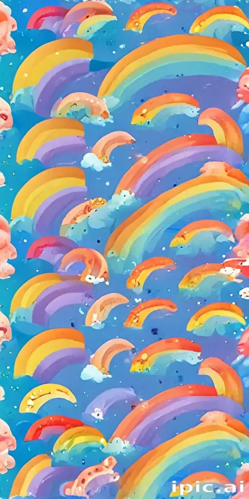 cute rainbow background