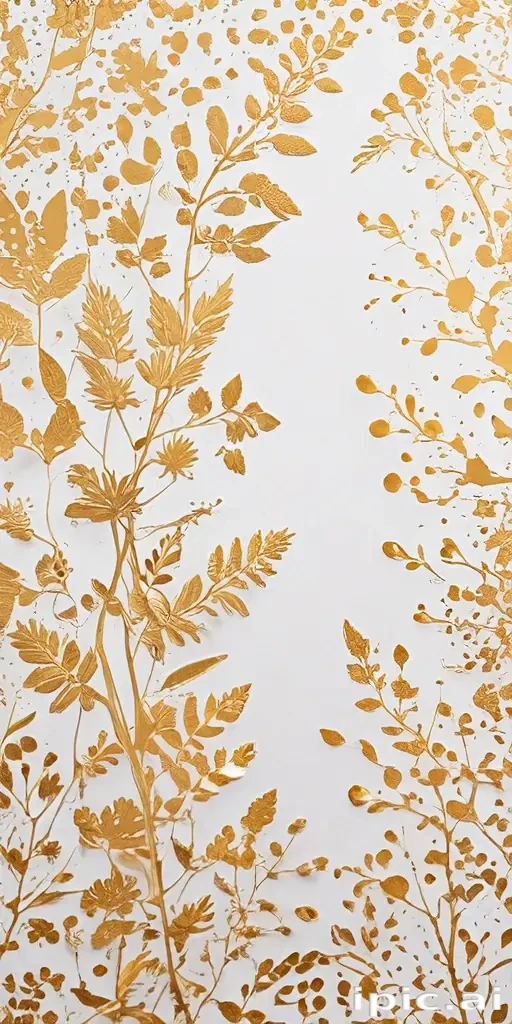 white background gold