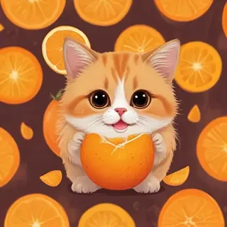 cute orange background