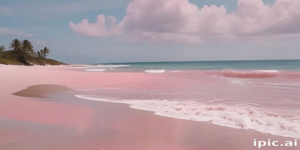 pink beach aesthetic