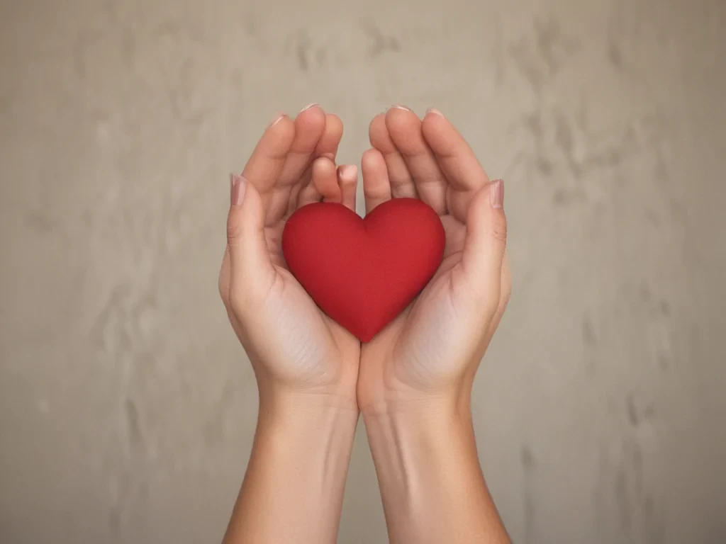 hand heart aesthetic