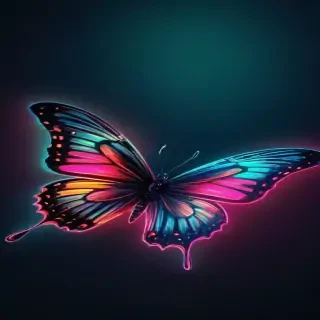neon butterfly wallpaper