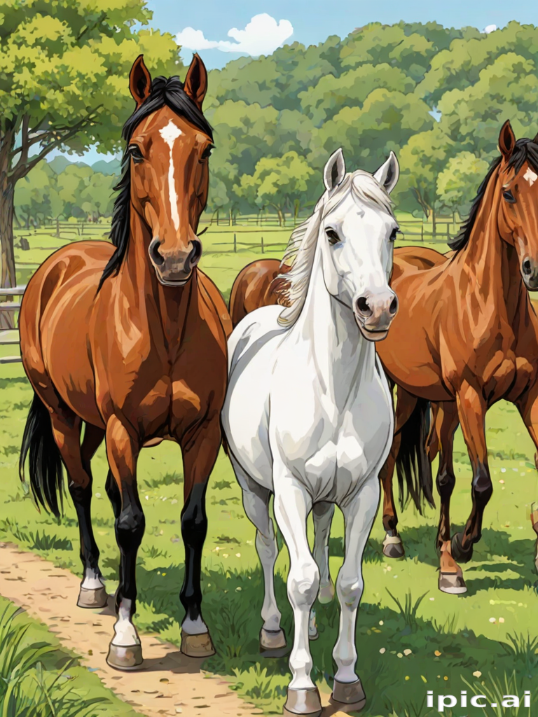 horses cartoon