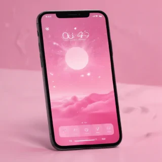 pink home screen