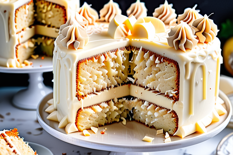 white german chocolate cake with cream cheese filling