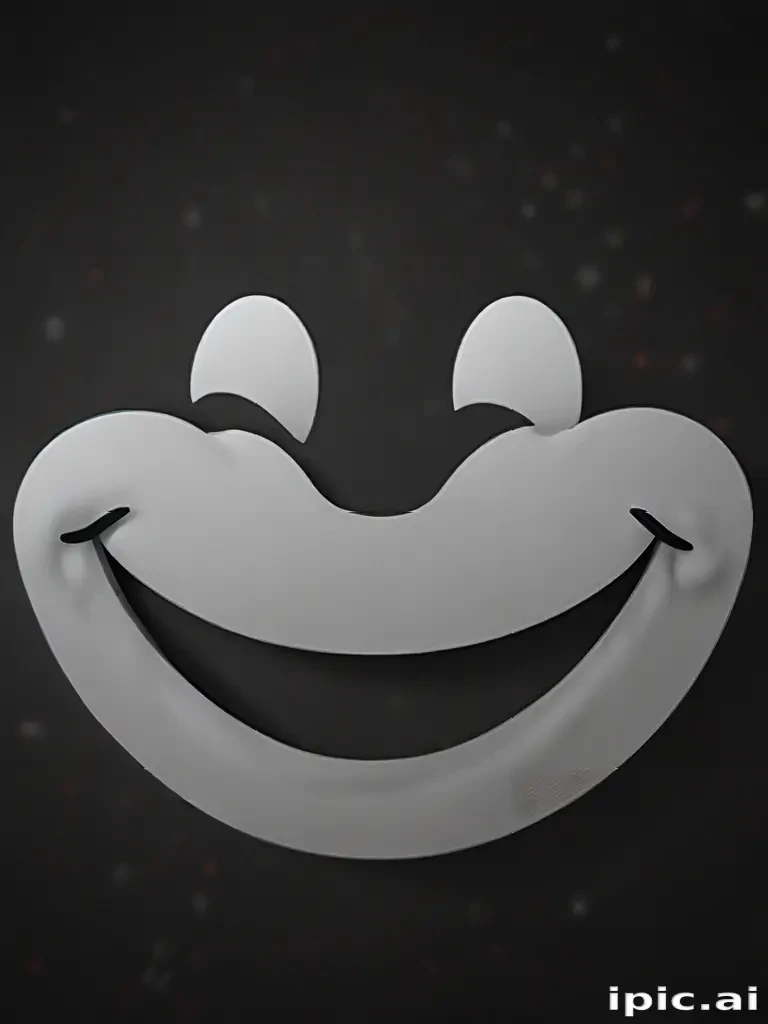 white smiley face black background