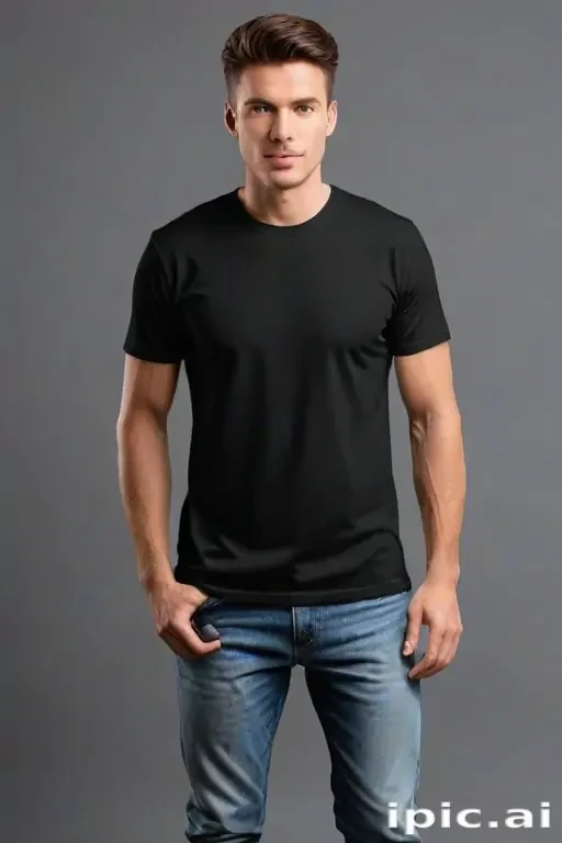 black t shirt mockup