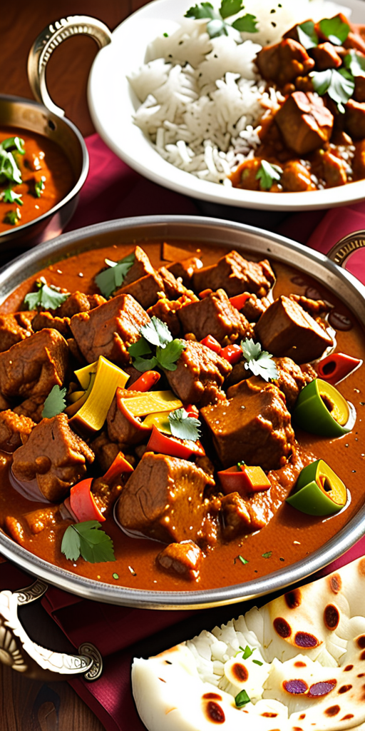 the indian vindaloo is so rich and colorful