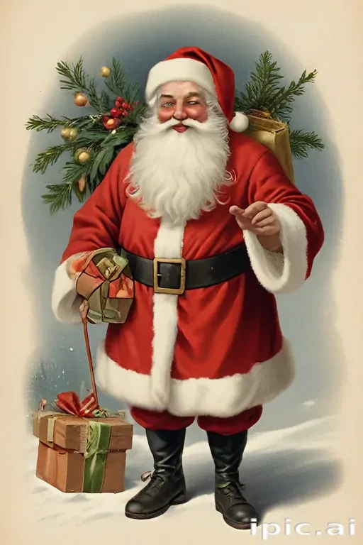 vintage santa images free