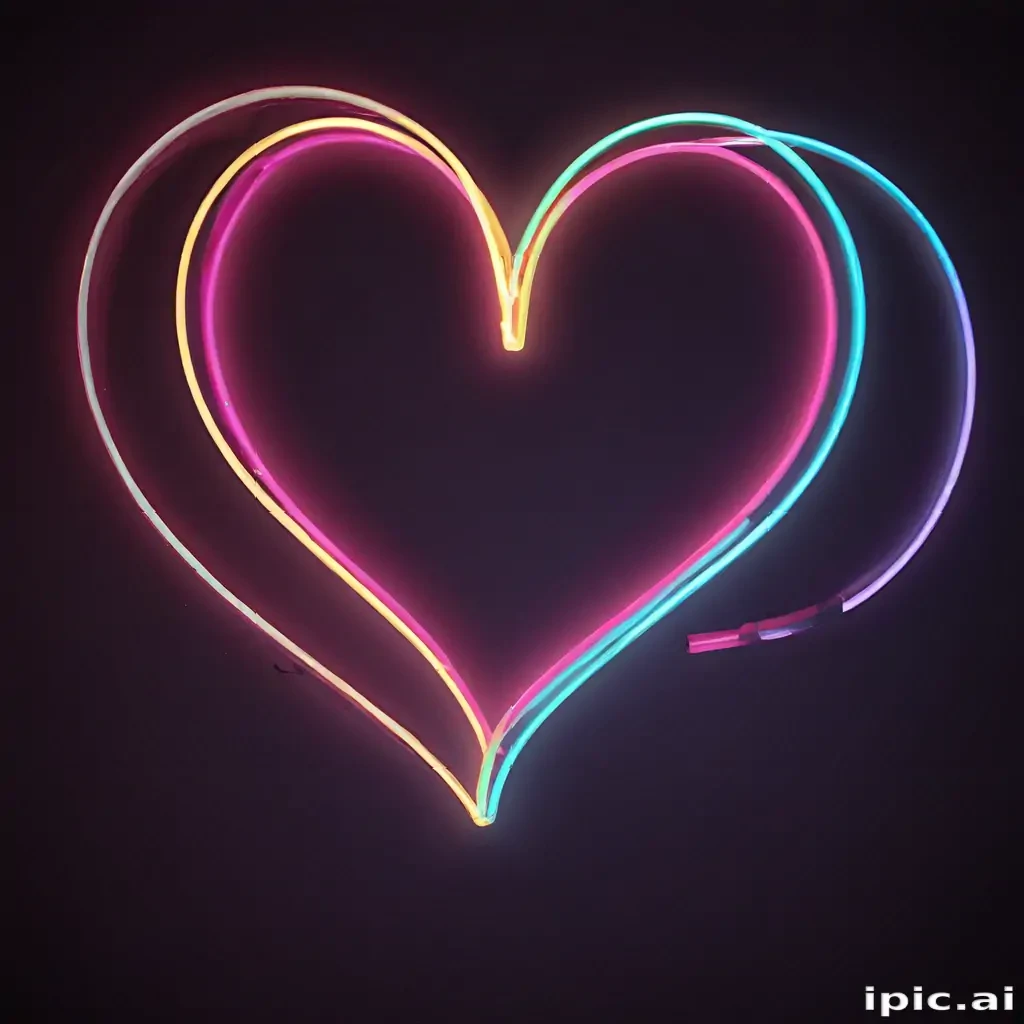 neon heart png