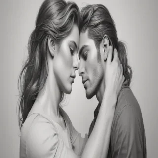 couple drawing poses