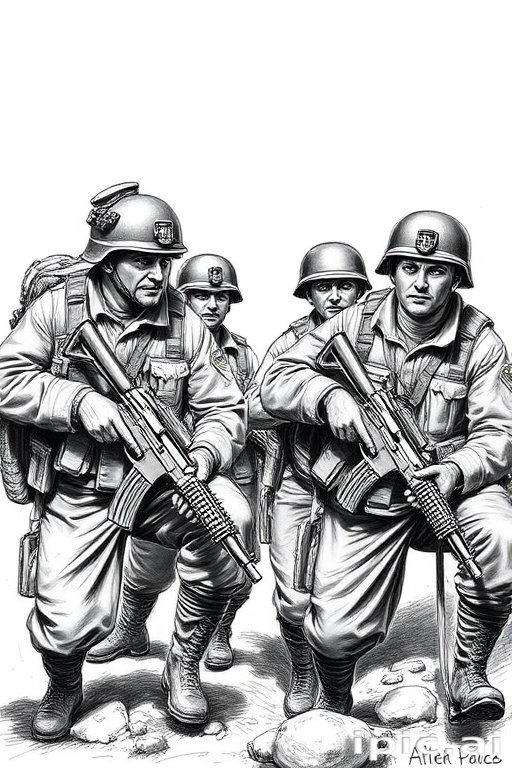 soldiers drawing