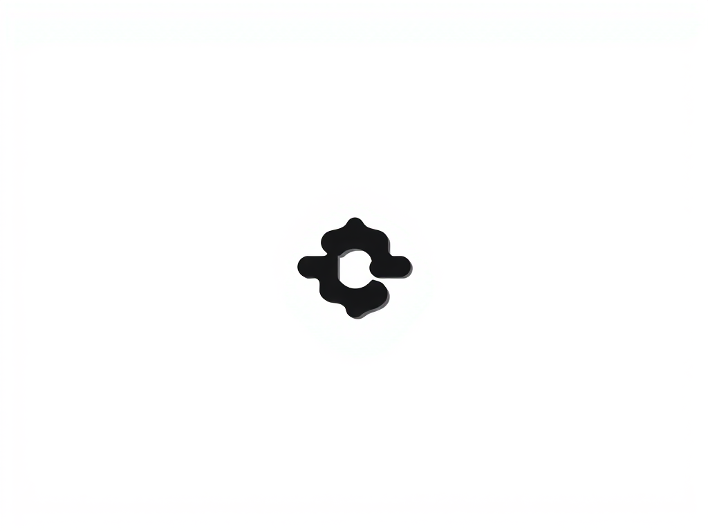 Create a high-resolution image of a minimalist black logo on a white background, using a DSLR camera, 50mm lens, f/1.8 aperture, ISO 100, shot from a front view with soft natural lighting for enhanced clarity.