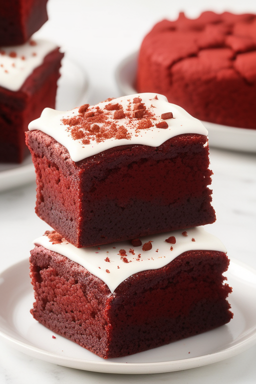 red velvet brownies with cake mix