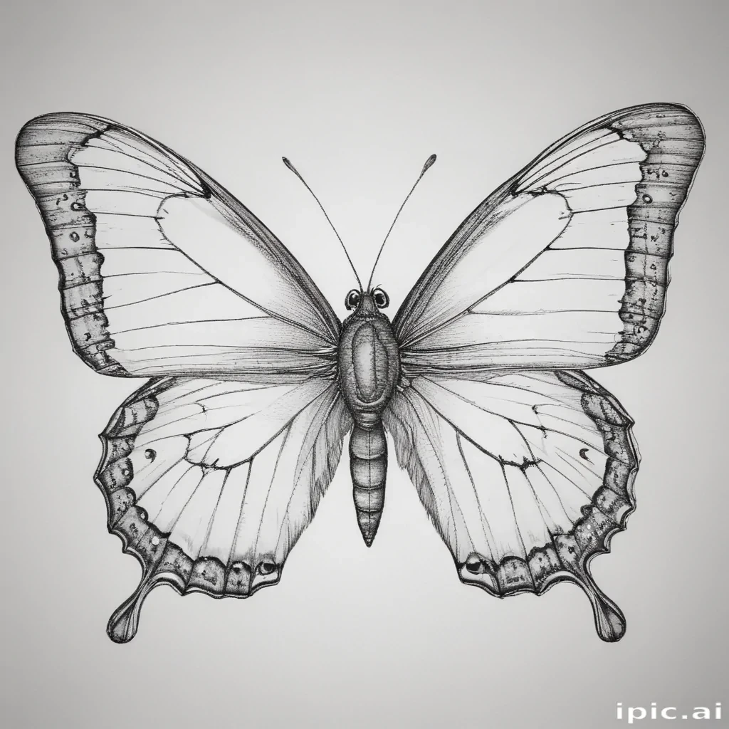 outline drawing of a butterfly