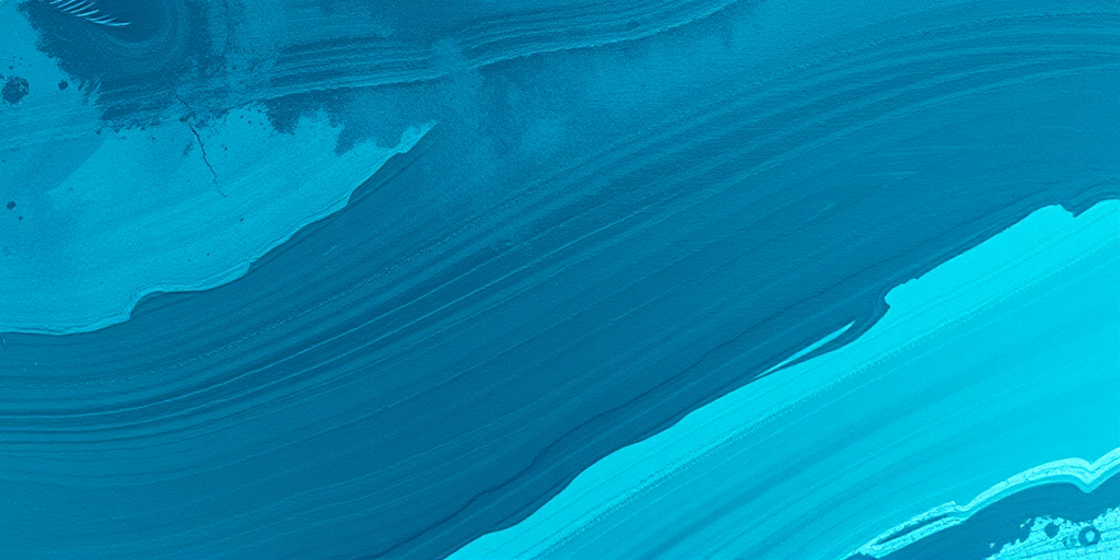 Create an abstract art piece with teal and dark blue brush strokes, high resolution, shot with a Canon EOS R5 at f/8, ISO 100, 35mm focal length, using a wide-angle lens for enhanced depth and clarity.
