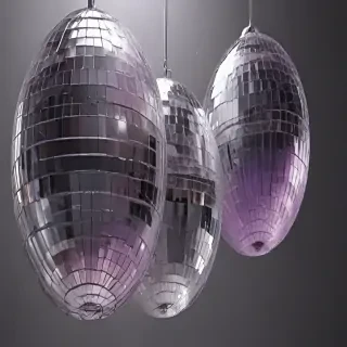 transparent disco balls