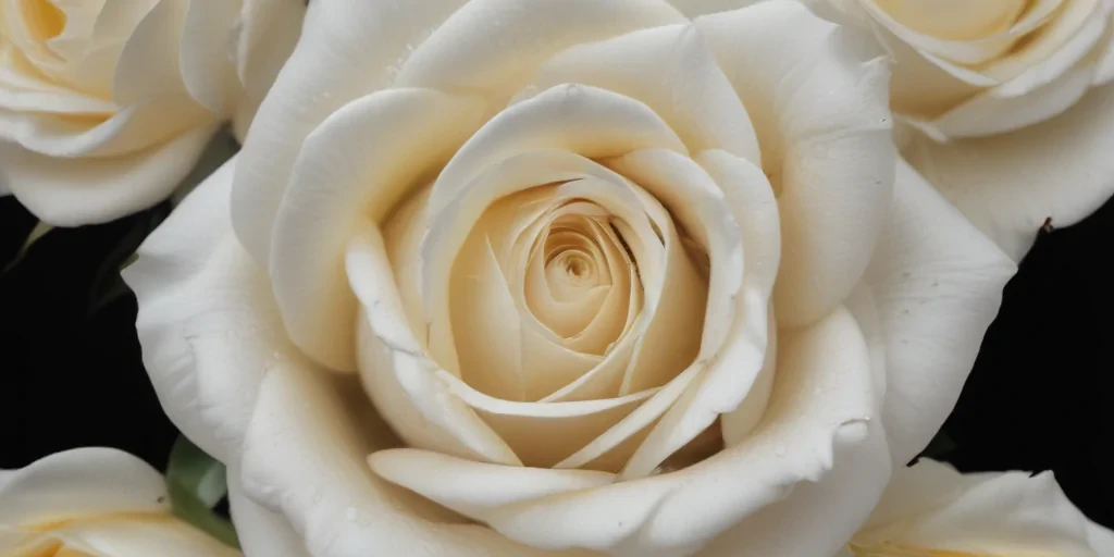 white rose on black