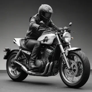 motorcycle clipart black and white