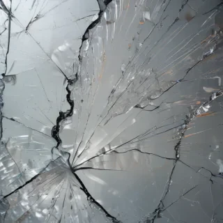 cracked glass transparent