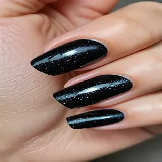 black with glitter