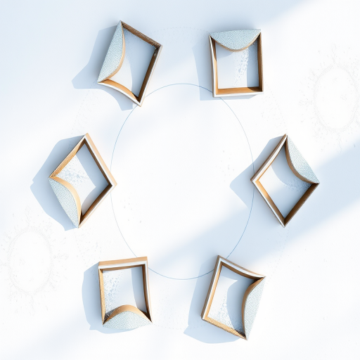 Create a high-resolution image of a circular arrow design with soft curves, using a DSLR camera with a 50mm lens, aperture set to f/2.8, shutter speed 1/200s, captured from an overhead view and in natural lighting to enhance clarity and color contrast.