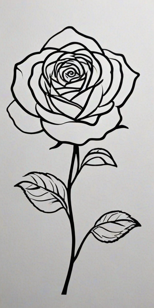 rose outline