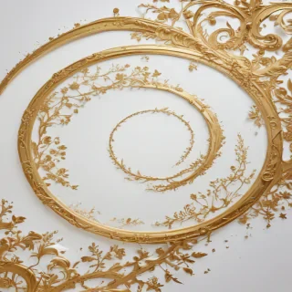 white background gold