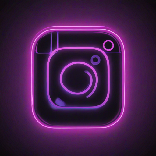 neon instagram logo