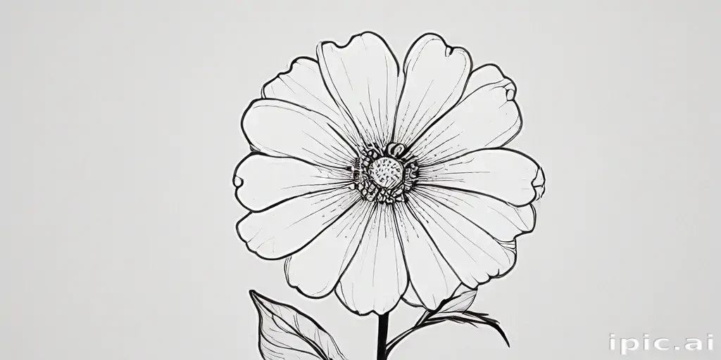 simple flower line art