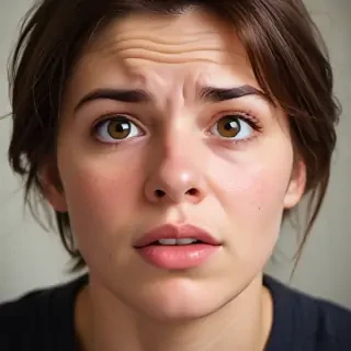 frustrated face
