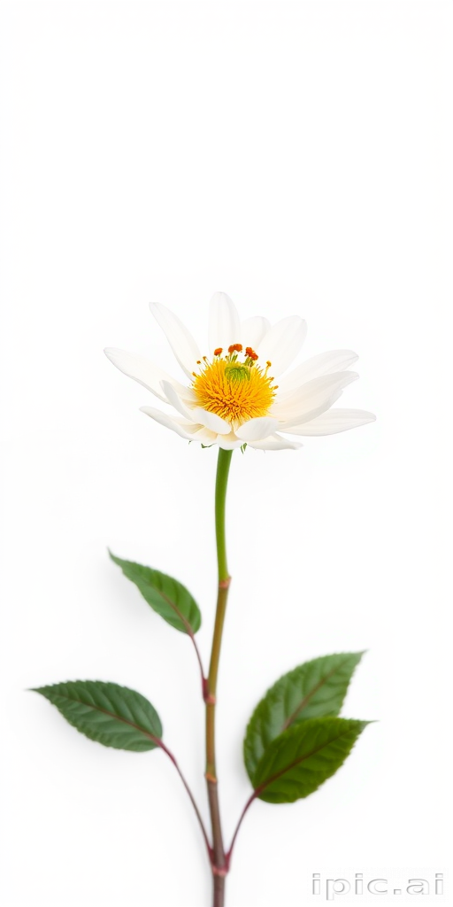 flower on white background