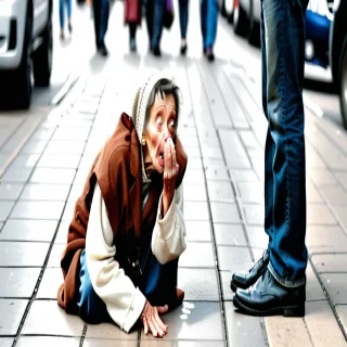 begging