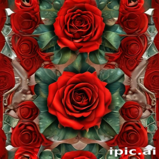 Beautiful Arrangement of Vibrant Red Roses with Lush Green Leaves ...