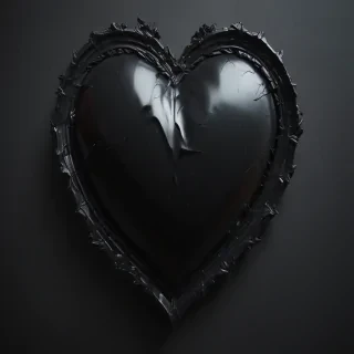 black broken heart