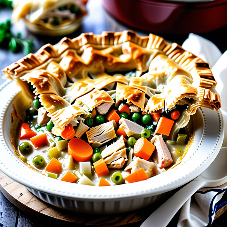 chicken pot pie with phyllo pastry