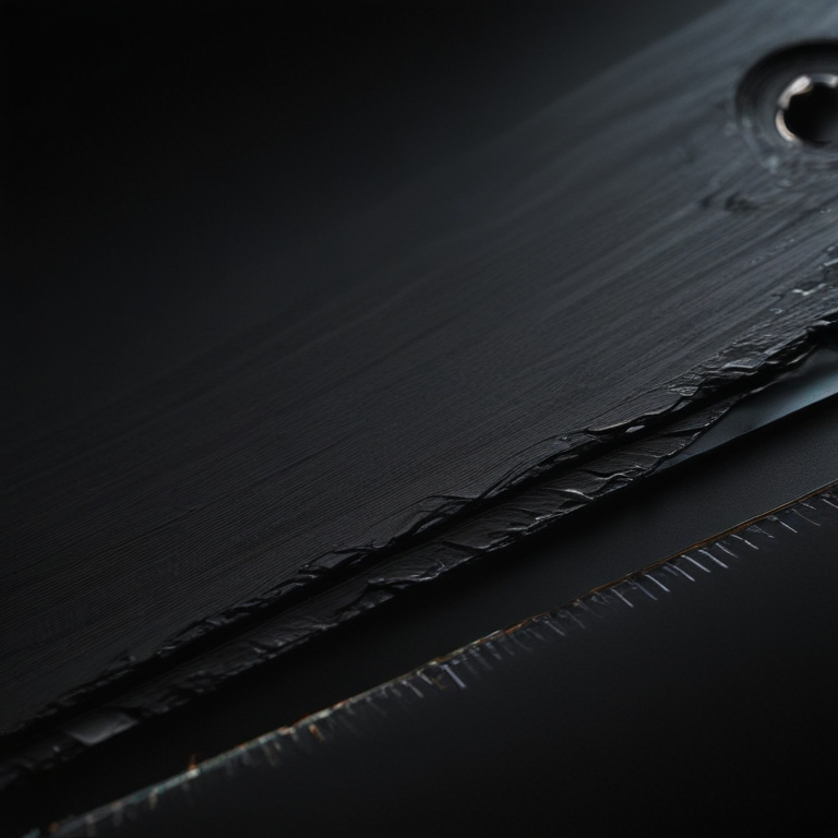 Close-Up View of a Sleek Black Surface with Textured Layers