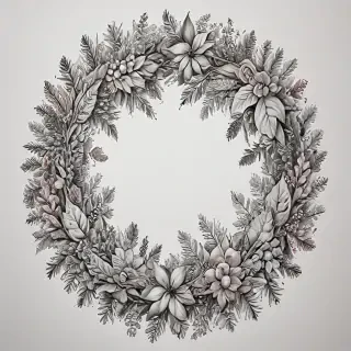 wreath drawing