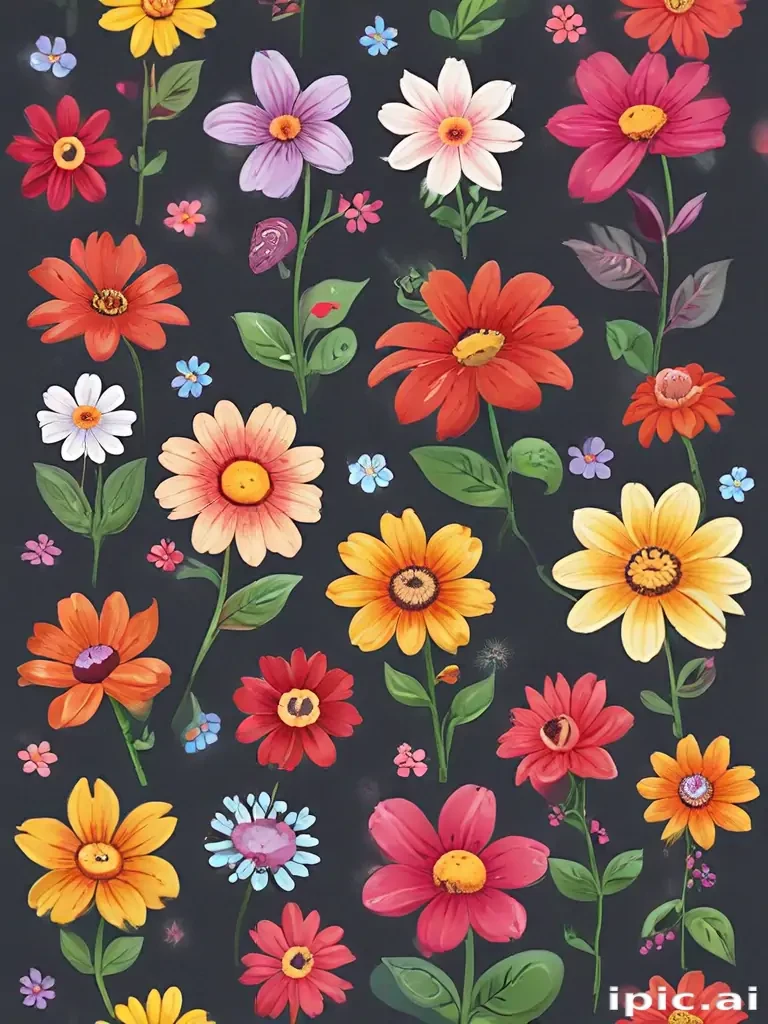 cartoon flowers png